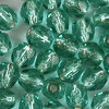 Glasschliffperlen 4 mm hell smaragd mit Silbereinzug