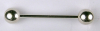 Stift 20 mm silberfarbig mit 2 abdrehbaren Kugeln