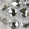 Glasschliffperlen 4 mm crystal silber (half labrador)