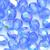 Glasschliffperlen 4 mm blau AB