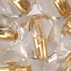 Glasschliffperlen 6 mm crystal mit Rotgoldeinzug