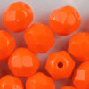 Glasschliffperlen 6 mm orange opak