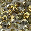 Glasschliffperlen 4 mm gold - crystal