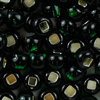 Rocailles dunkel flaschengrün mit Silbereinzug 4,0mm 20g