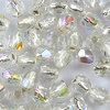 Glasschliffperlen 3 mm crystal AB mit Silbereinzug