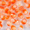 Glasschliffperlen 3 mm orange - crystal