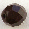 Glasschliffperlen 8 mm tiefbraun opak