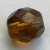 Glasschliffperlen 8 mm dunkel braun