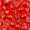 Toho Rocailles 11/0  Fb-Nr. 25 C° rot mit Silbereinzug 10g