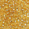 Rocailles gold mit Silbereinzug 2,1mm 20g