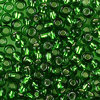 Rocailles grün mit Silbereinzug 2,1mm 20g