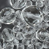 Glasschliffperlen-MIX crystal, teilweise 20g