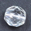 Glasschliffperlen 10 mm crystal mit Silbereinzug