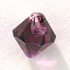 Swarovski Perlen 6301 Doppelkegel 6 mm quer gebohrt amethyst