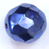 Glasschliffperlen 12 mm blau metallic