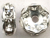 Preciosa Strassrondell 8 mm  crystal - silber, 4 Stück