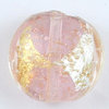 Linse rosa mit Silber- und Goldfolie Ø 15 mm, 2 Stück