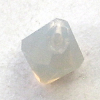 Swarovski Perlen 6301 Doppelkegel 6 mm quer gebohrt light grey opal