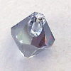 Swarovski Perlen 6301 Doppelkegel 6 mm quer gebohrt light sapphire satin