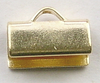 Endstück für 10mm-Kautschukband goldfarbig, 2 Stück