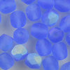 Glasschliffperlen 4 mm blau matt AB