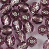 Glasschliffperlen 4 mm amethyst mit Silbereinzug