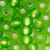 Rocailles grün matt mit Silbereinzug 4,5mm 20g
