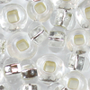 Rocailles  crystal mit Silbereinzug 4,5mm  20g