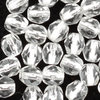 Glasschliffperlen 4 mm crystal mit Silbereinzug
