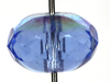 Glasschliffperlen Rondelle / Donuts 8,5 x 6 mm  blau AB