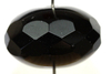 Glasschliffperlen Sonderformen schwarz  donats 17 x 11 mm, 2 Stück