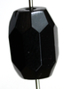 Glasschliffperlen schwarz  Tonne 10 x 6 mm, 12 Stück