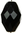 Glasschliffperlen schwarz oliven 18 x 12 mm, 4 Stück