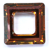 Swarovski Perlen 4439 Square Ring 14 mm crystal copper (CAL rückseitenbeschichtet)
