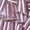 Stifte  6 x 2 mm  hell amethyst mit Silbereinzug 20g
