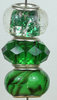 Glasdonats 3er-Set grün - smaragd