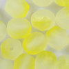 Glasschliffperlen 6 mm gelb-crystal matt