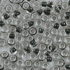 Rocailles crystal - dunkel grauer Farbeinzug 2,1mm  20g