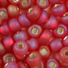 Rocailles rot iris matt mit Silbereinzug 4,0mm 20g