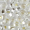 Rocailles crystal mit Silbereinzug 4,0mm 20g