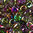 SuperDuo Beads magic violet - green 2,5 x 5mm 10g