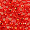 Toho Rocailles 8/0 Fb-Nr. 25° rot orange mit Silbereinzug 10g