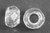 Glasschliffrondell 12,5 mm mit Grossloch crystal (2Stück)