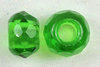 Glasschliffrondell 12,5 mm mit Grossloch grün (2Stück)