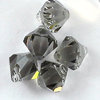 Swarovski Perlen 6301 Doppelkegel 6 mm quer gebohrt black diamond +