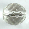 Glasschliffperlen 14 mm crystal mit Silbereinzug