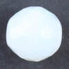 Glasschliffperlen 16 mm weiß opal