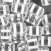 Rulla Beads 3 x 5mm crystal - weißer Farbeinzug 10g