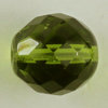 Glasschliffperlen 14 mm dunkel oliv
