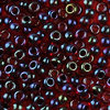 Toho Rocailles 11/0  Fb-Nr. 400 rot iris mit schwarzem Farbeinzug 10g